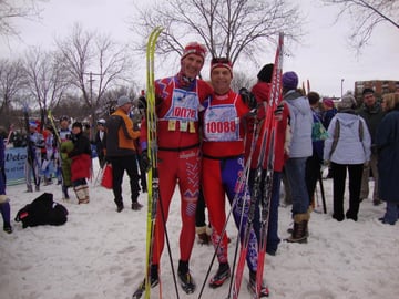 lennard zinn and dag selander at the american birkebeiner