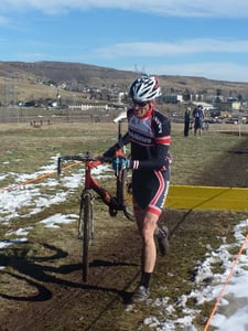Lennard Zinn in a local cross race