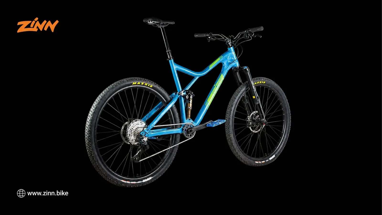 Full suspension XXL mountain bike for tall riders